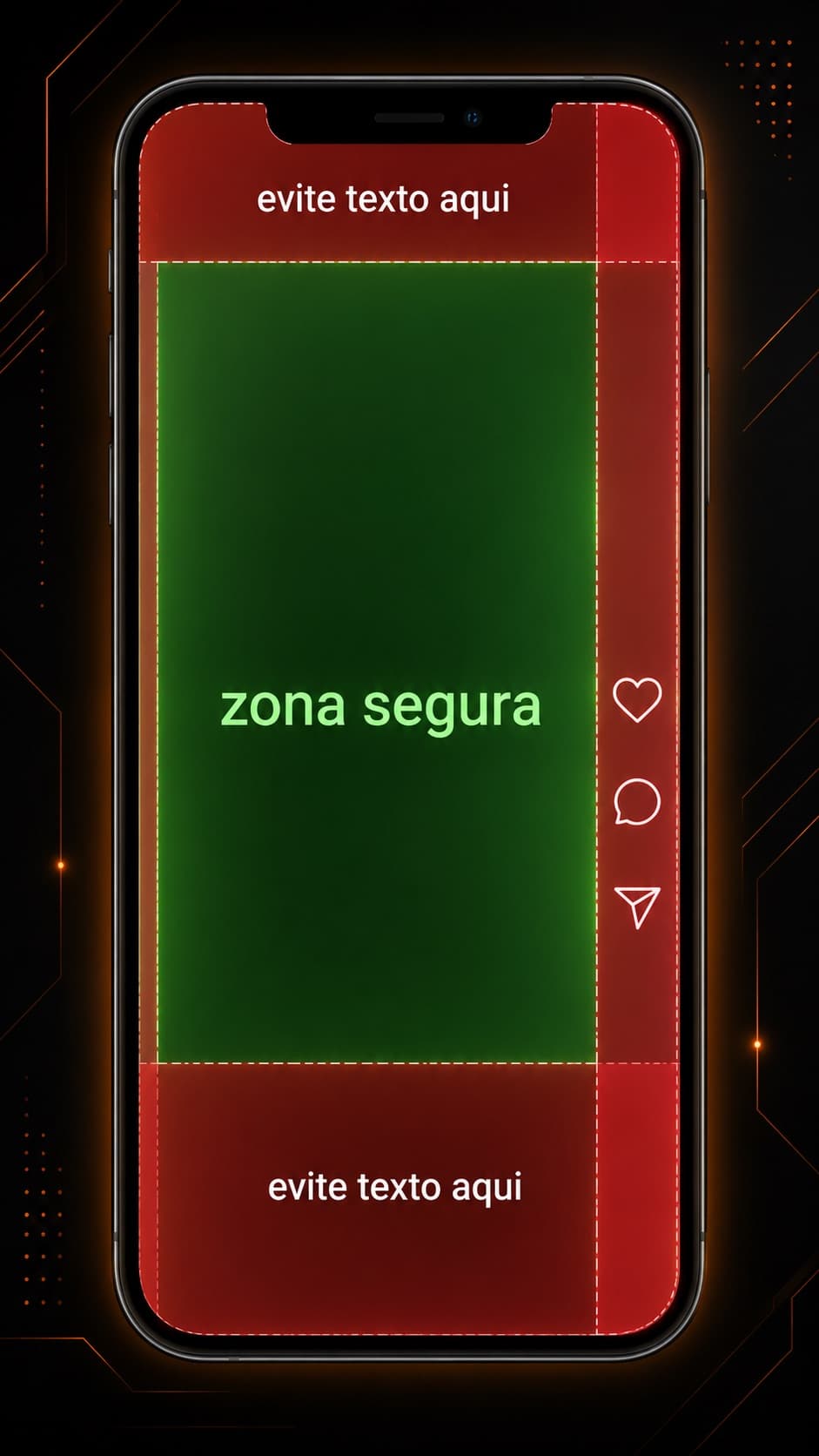 Zonas seguras del video vertical 9:16