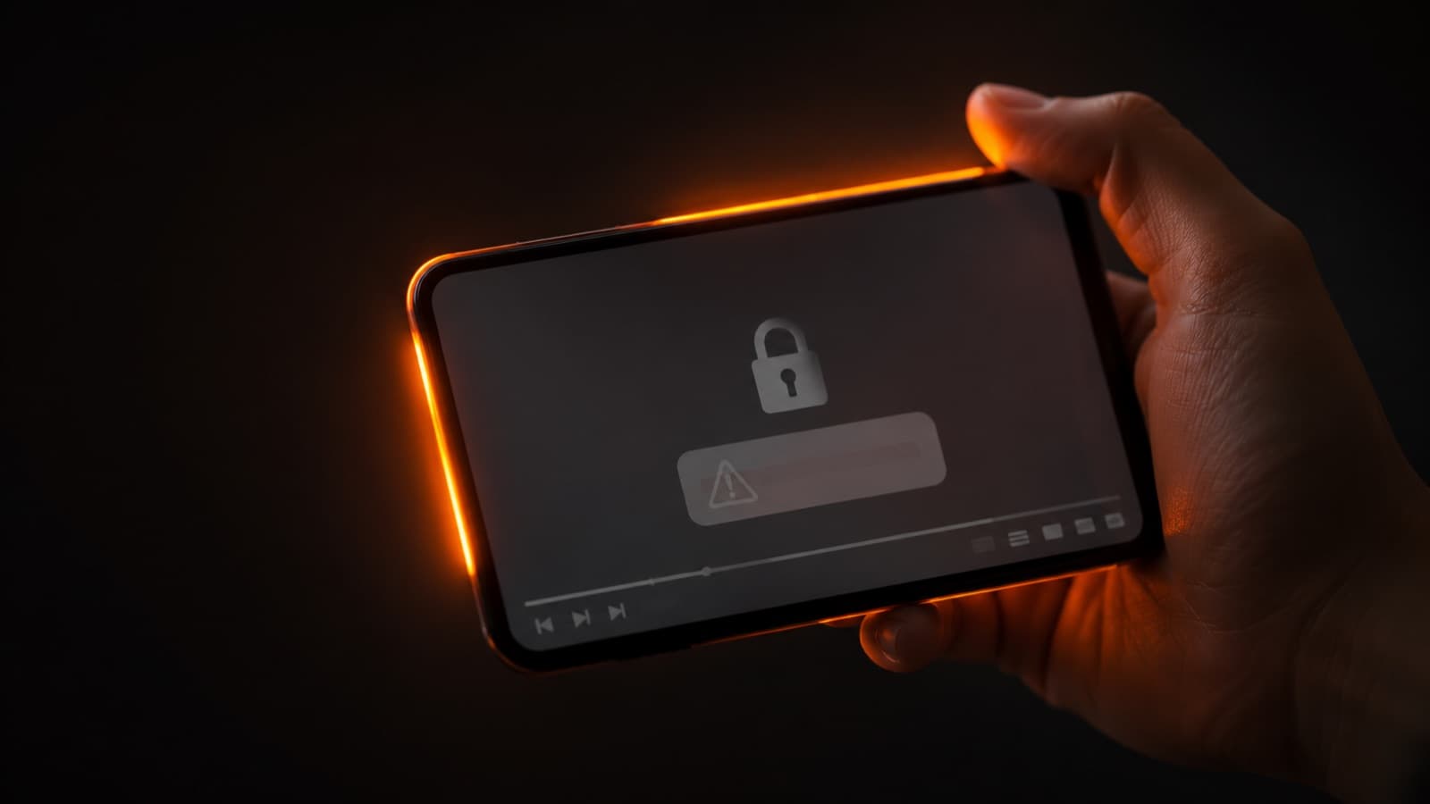 Un video bloqueado por un reclamo de Content ID en la pantalla de un celular