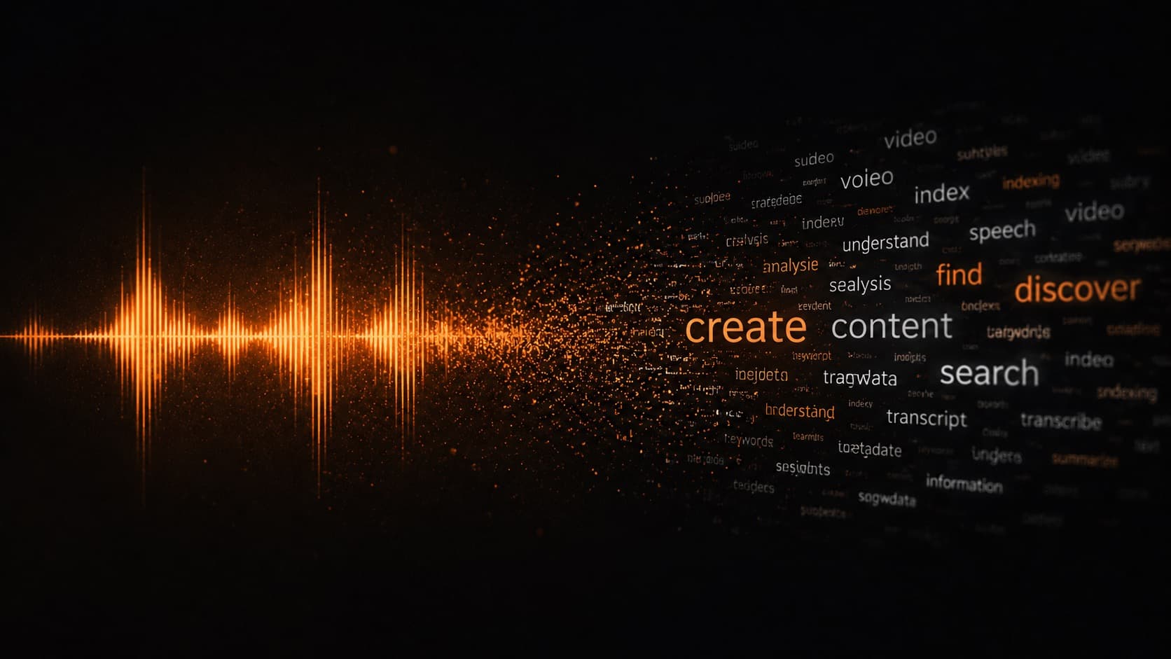 Una onda de sonido transformándose en palabras: el habla se vuelve texto indexable